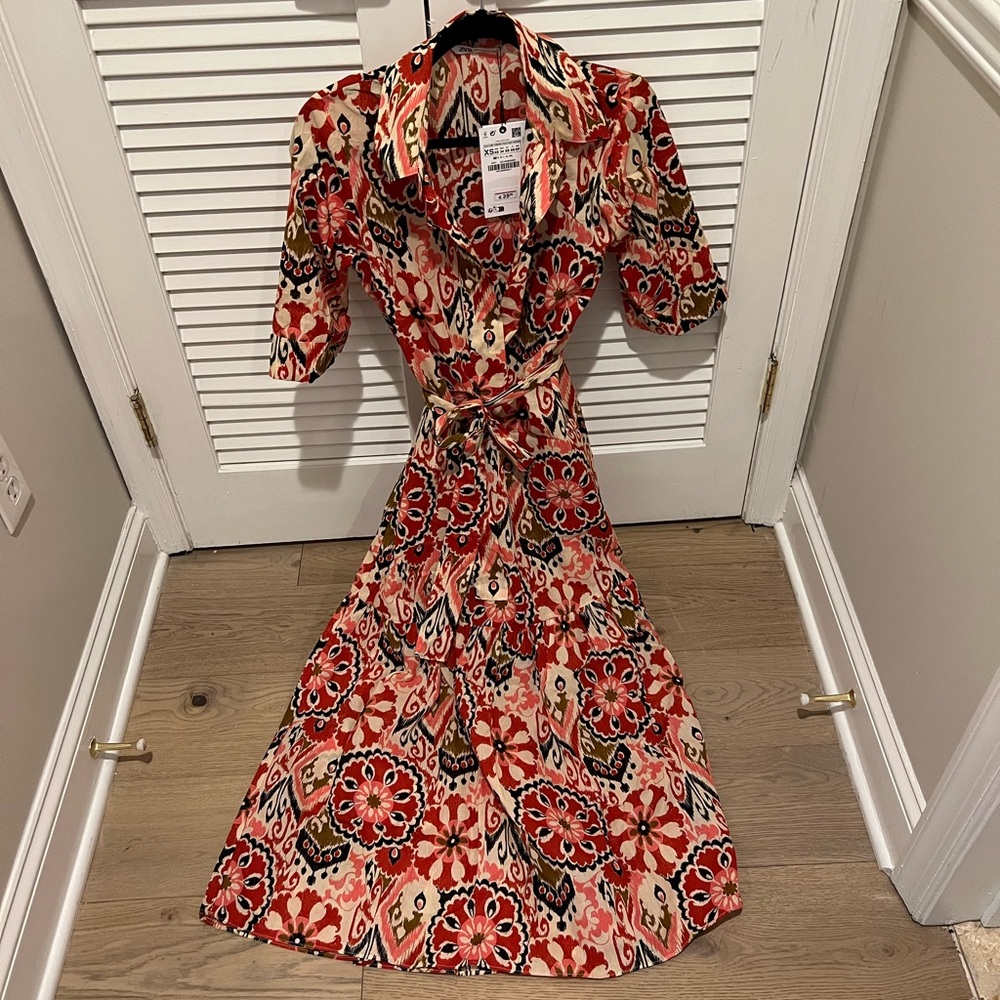 Zara maxi floral print dress - brand new with tags